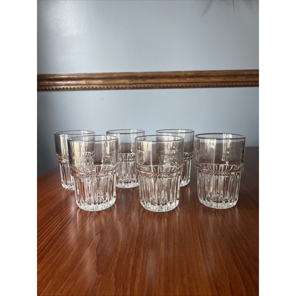 Libbey Everest Duratuff Rocks Whiskey Glasses 10 Oz Flat Bottom Set of 6 Vintage